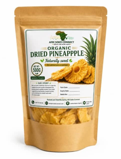 Afri Soko Premium Organic Dried Pineapple Slices